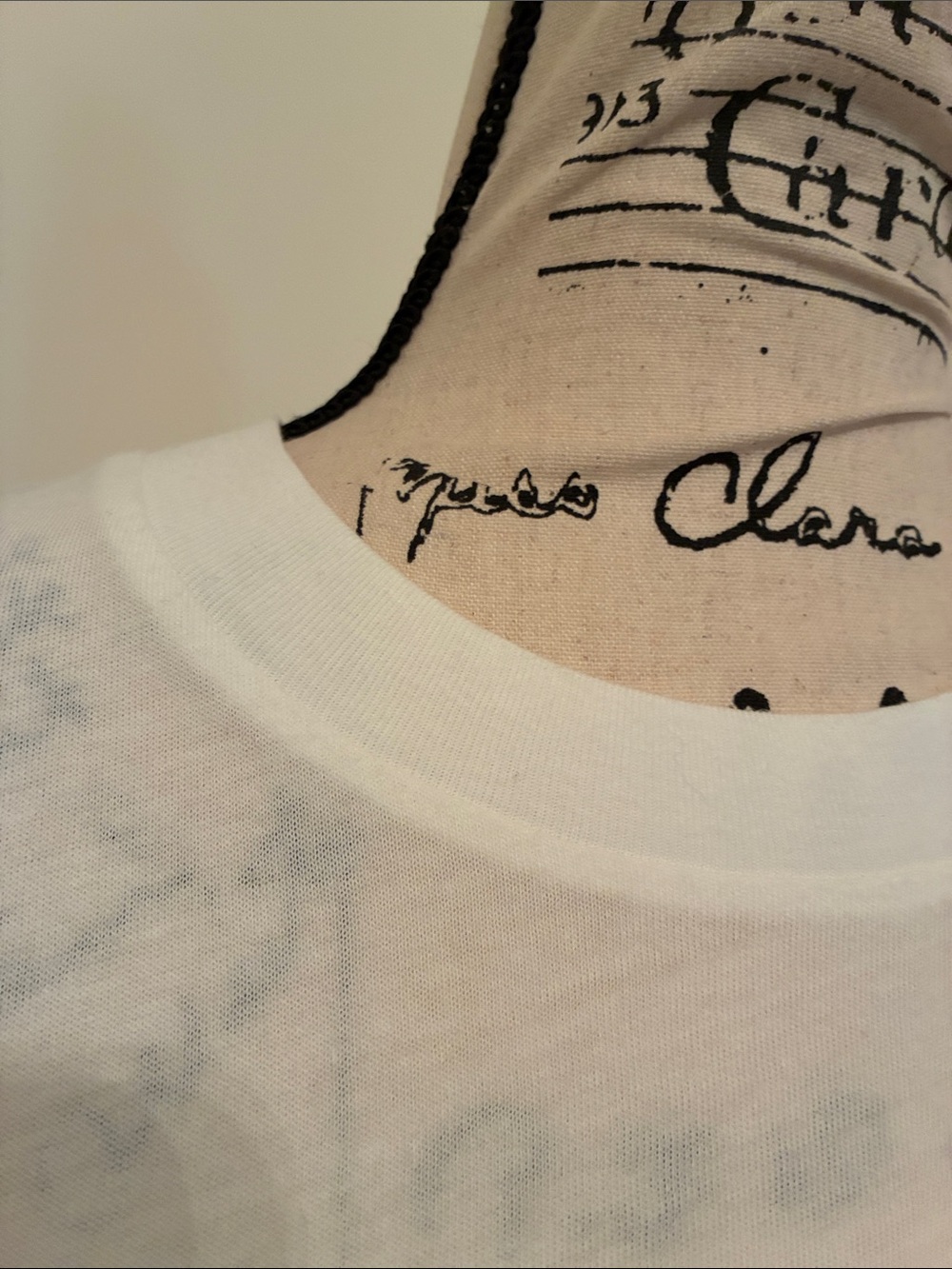 Anine Bing Cade Tee with Hearts (Ivory & Black) - Picture 4 of 17